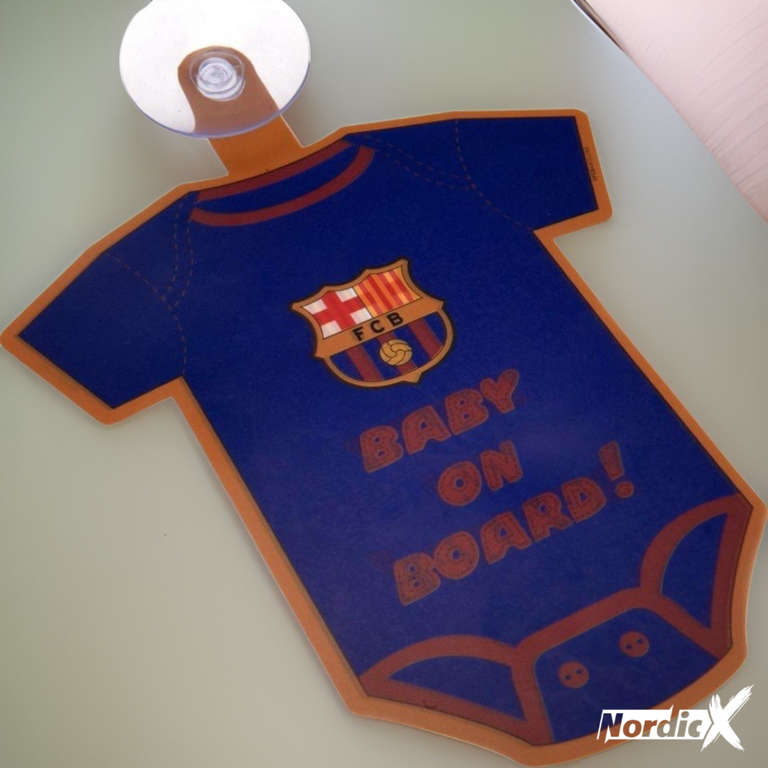 FC Barcelona Baby On Board Sign