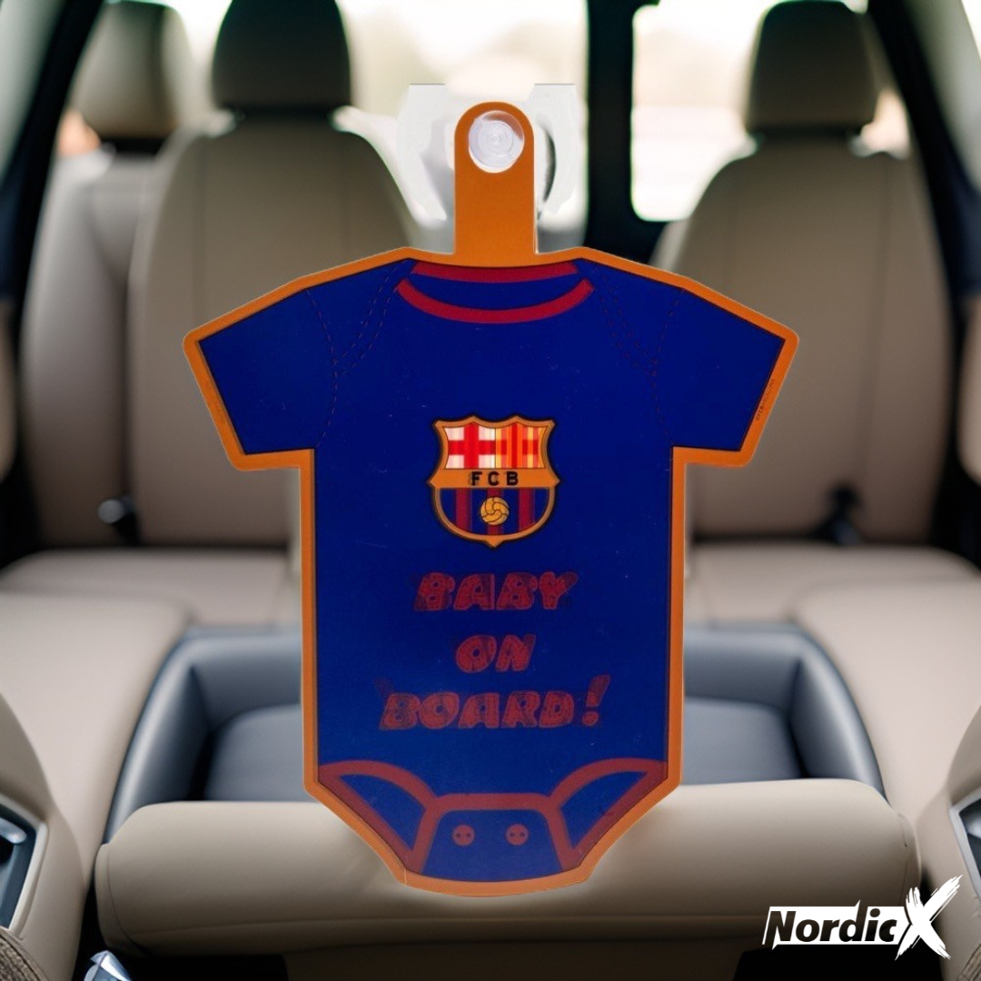 FC Barcelona Baby On Board Sign