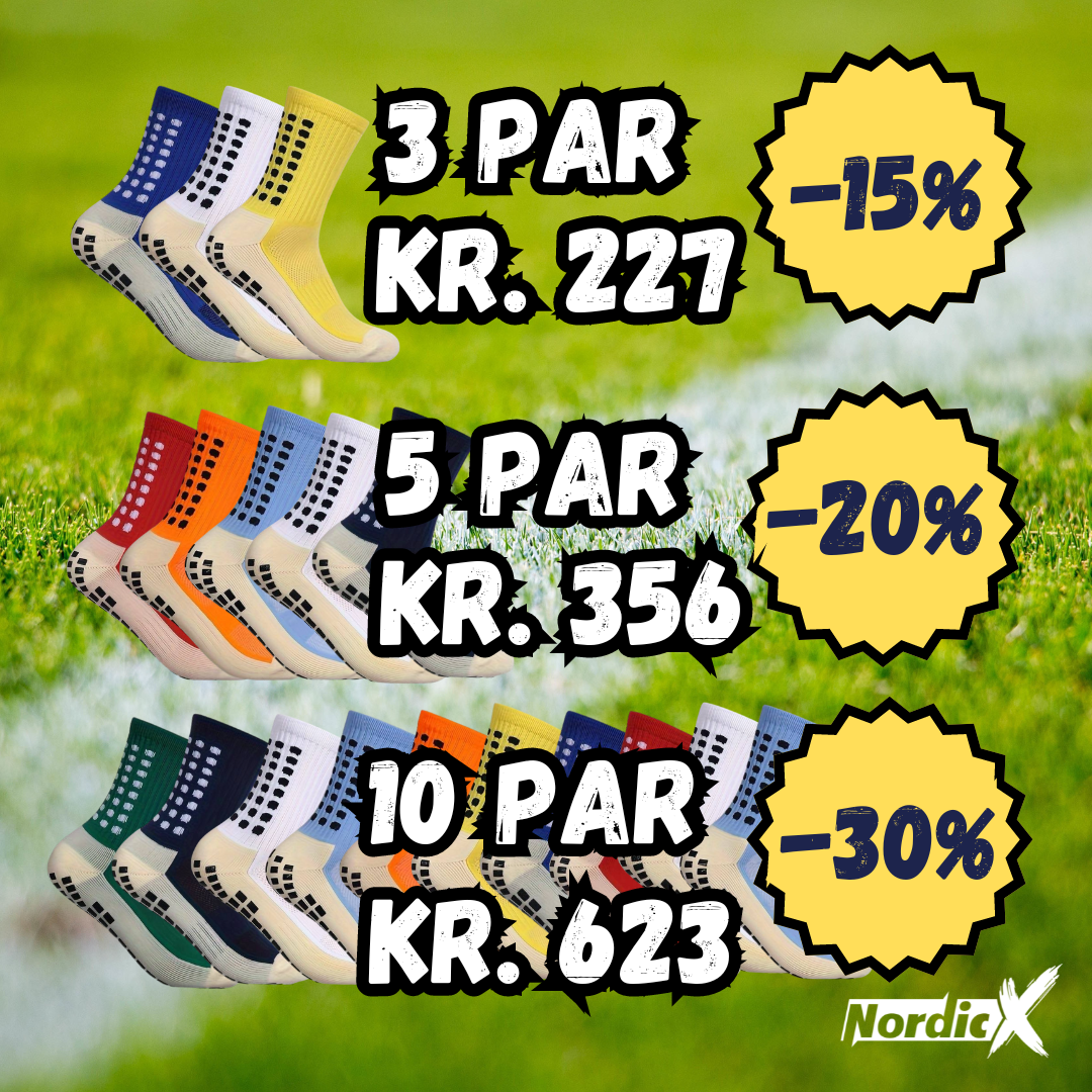 Grip Socks - Sportssokker! Få 15%, 20% eller 30% i Rabat!