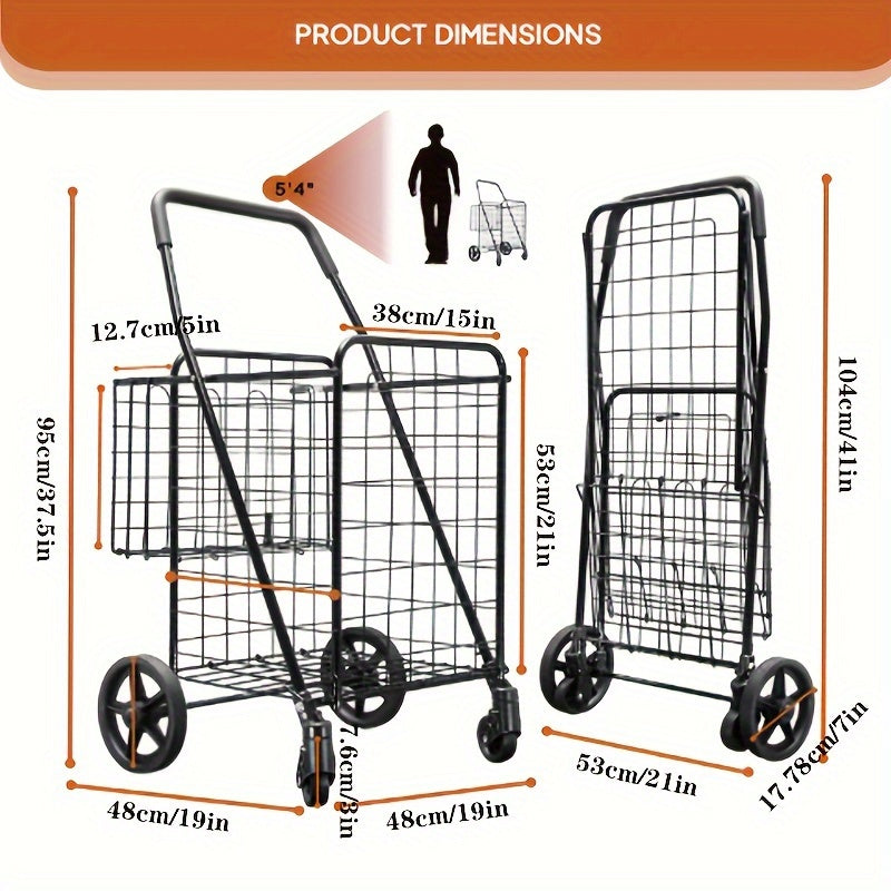 Heavy Duty Utility Shopping Cart
