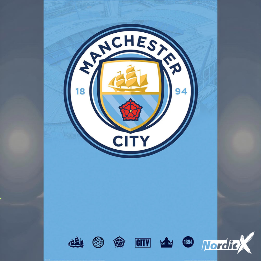 Manchester City FC Logo Plakat - Str. 61x91