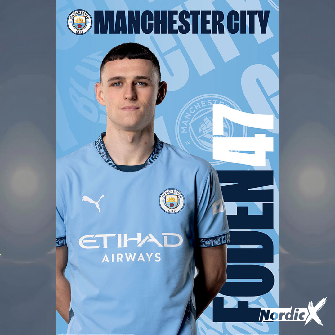 Manchester City FC Phil Foden Plakat - Str. 61x91