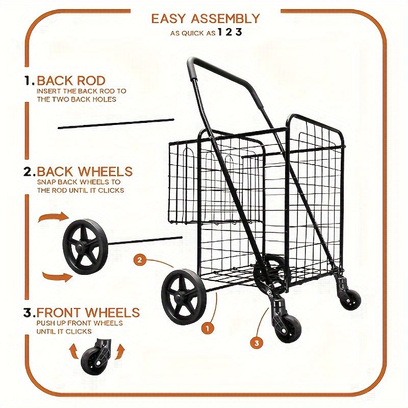 Heavy Duty Utility Shopping Cart